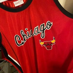 Never been worn Mitchell n Ness Bulls